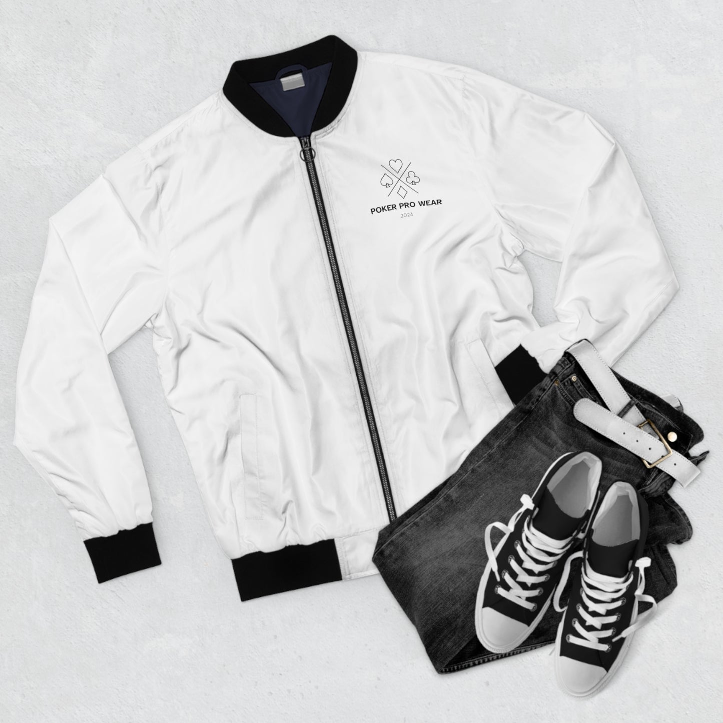 PPW White Bomber Jacket