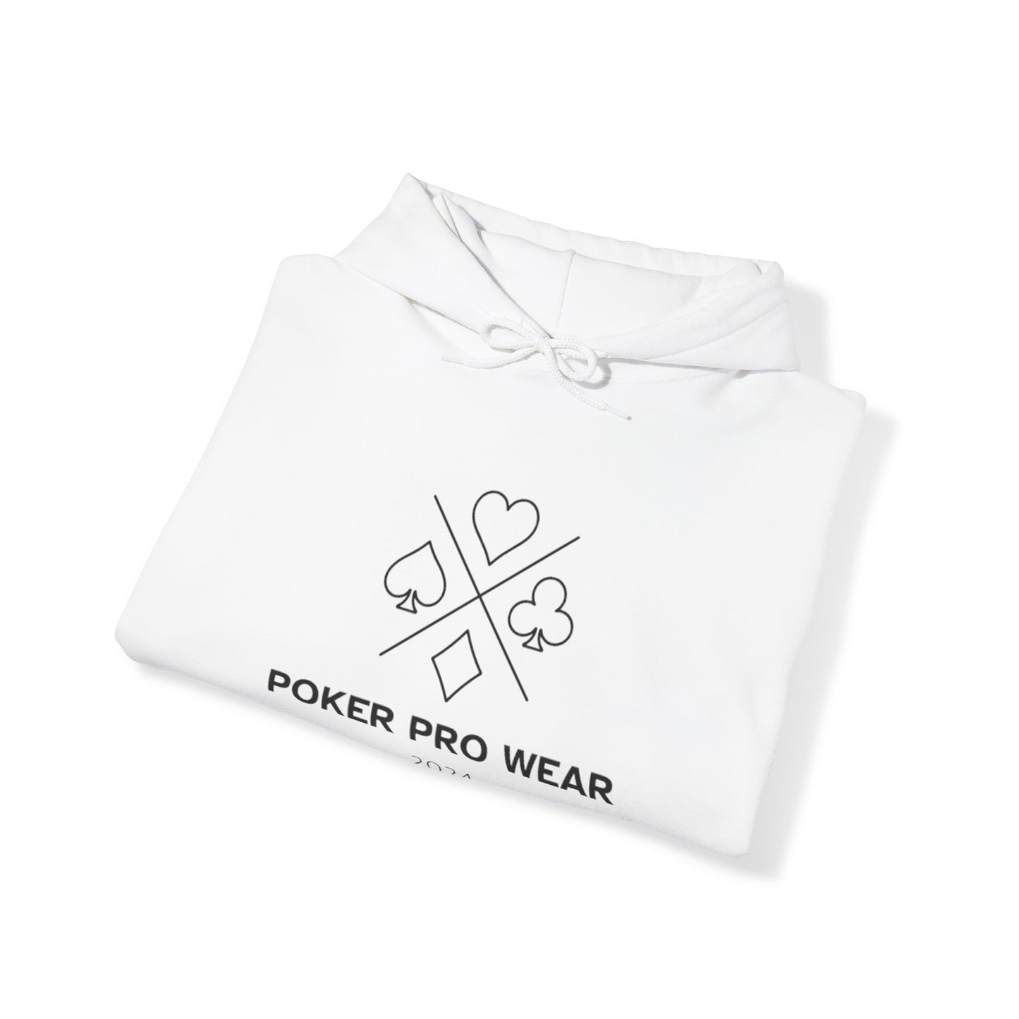 Poker Pro Wear Logo White Hooded Sweatshirt