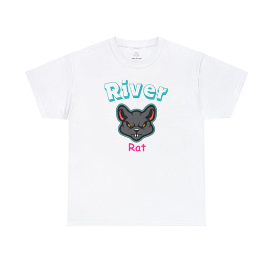 River Rat White Cotton Tee