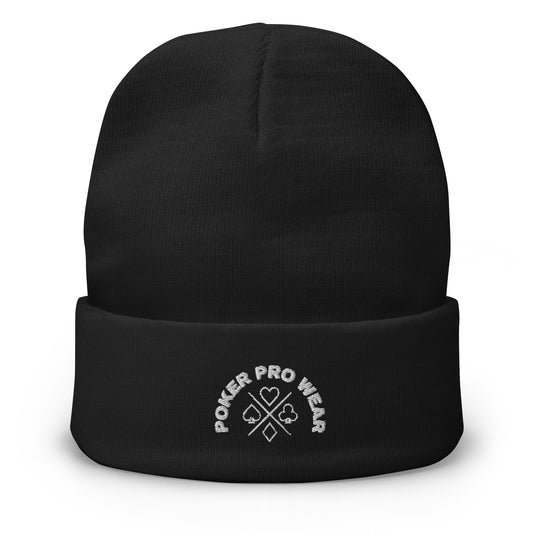 PPW Logo Embroidered Black Beanie